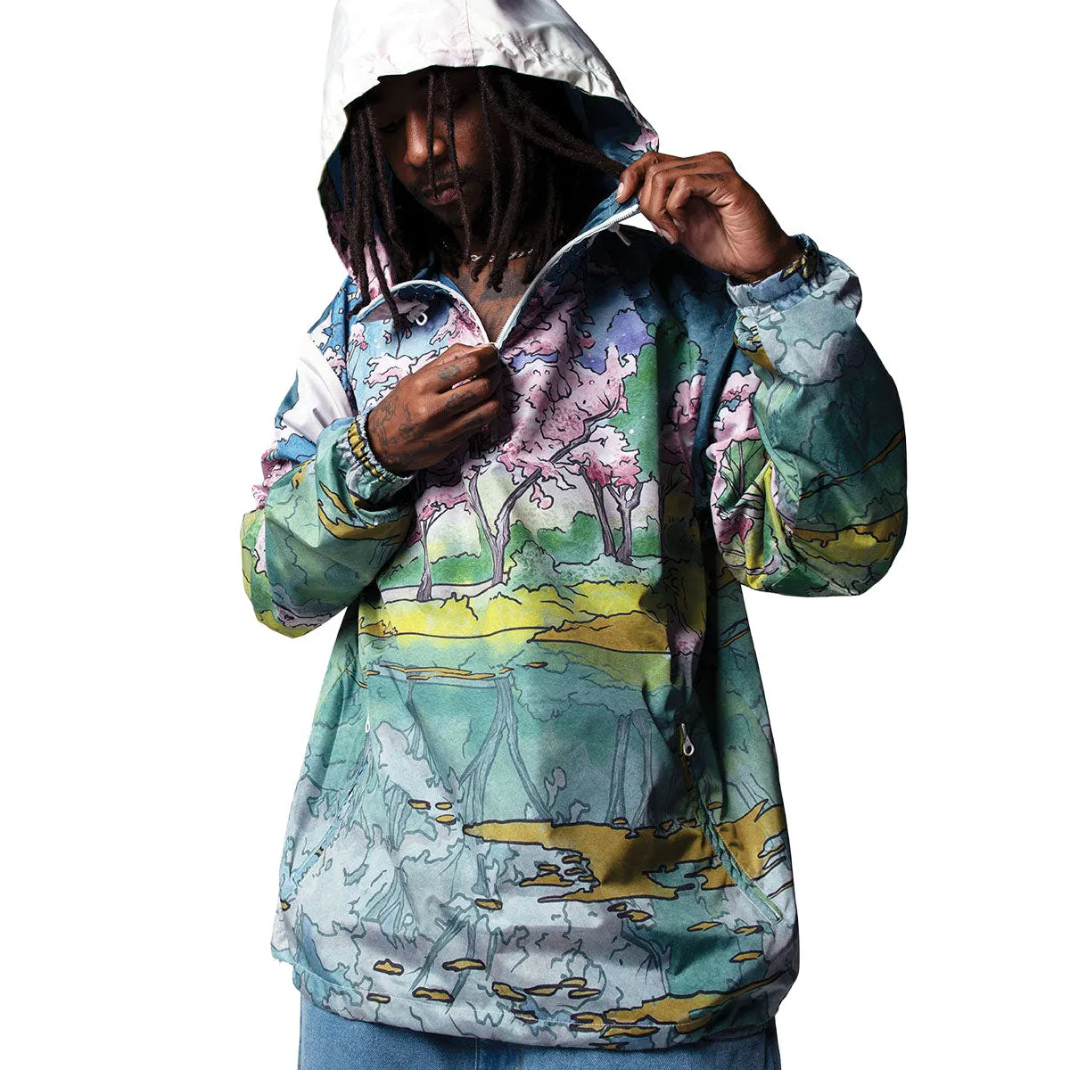 Easy Care Finish EasyClean Coating DGK Edo Windbreaker Jacket - Multi