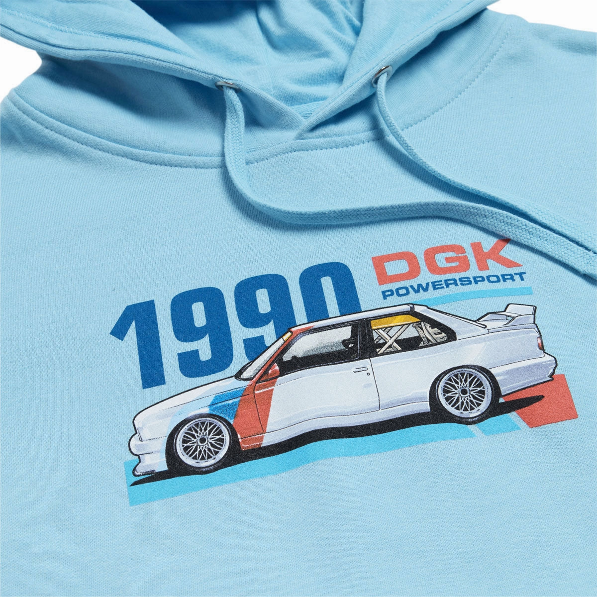 DGK Group 5 Hoodie - Blue Aqua Faded Wash Effect Moisture wicking