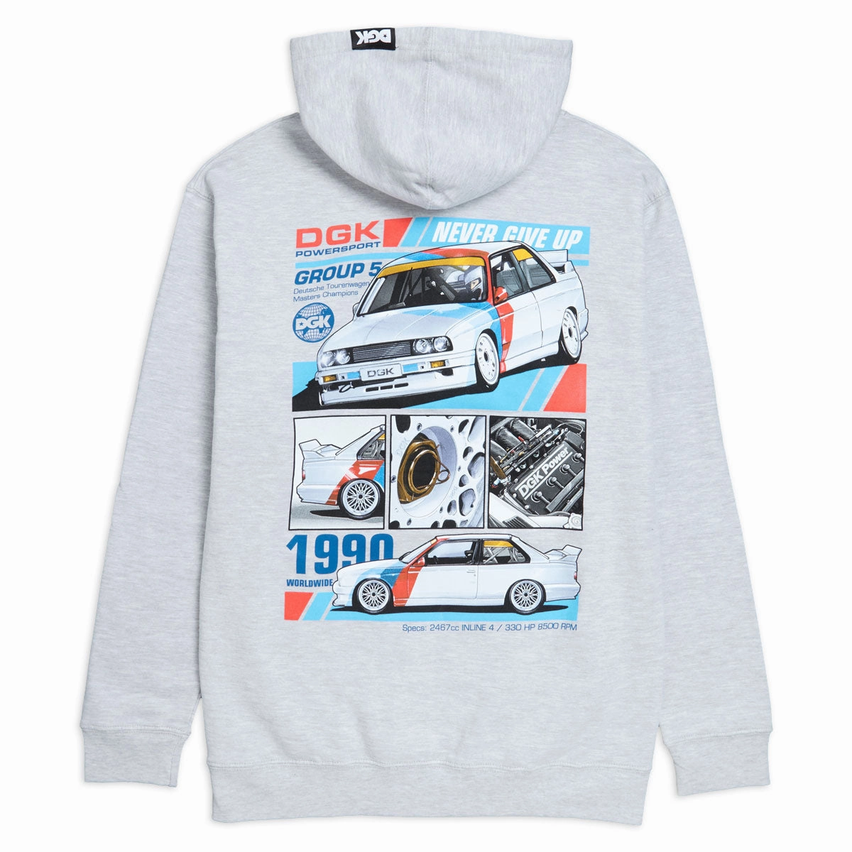 DGK Group 5 Hoodie - Grey Heather Feathery accents