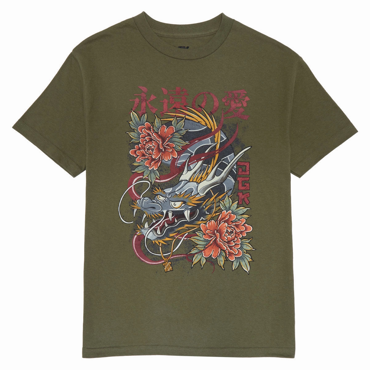 Perfect Comfort Wear Casual Chic Look DGK Infinity T-Shirt - Military Green