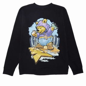 DGK Sugar Bear Sweatshirt - Black Thermal Lining Street Times