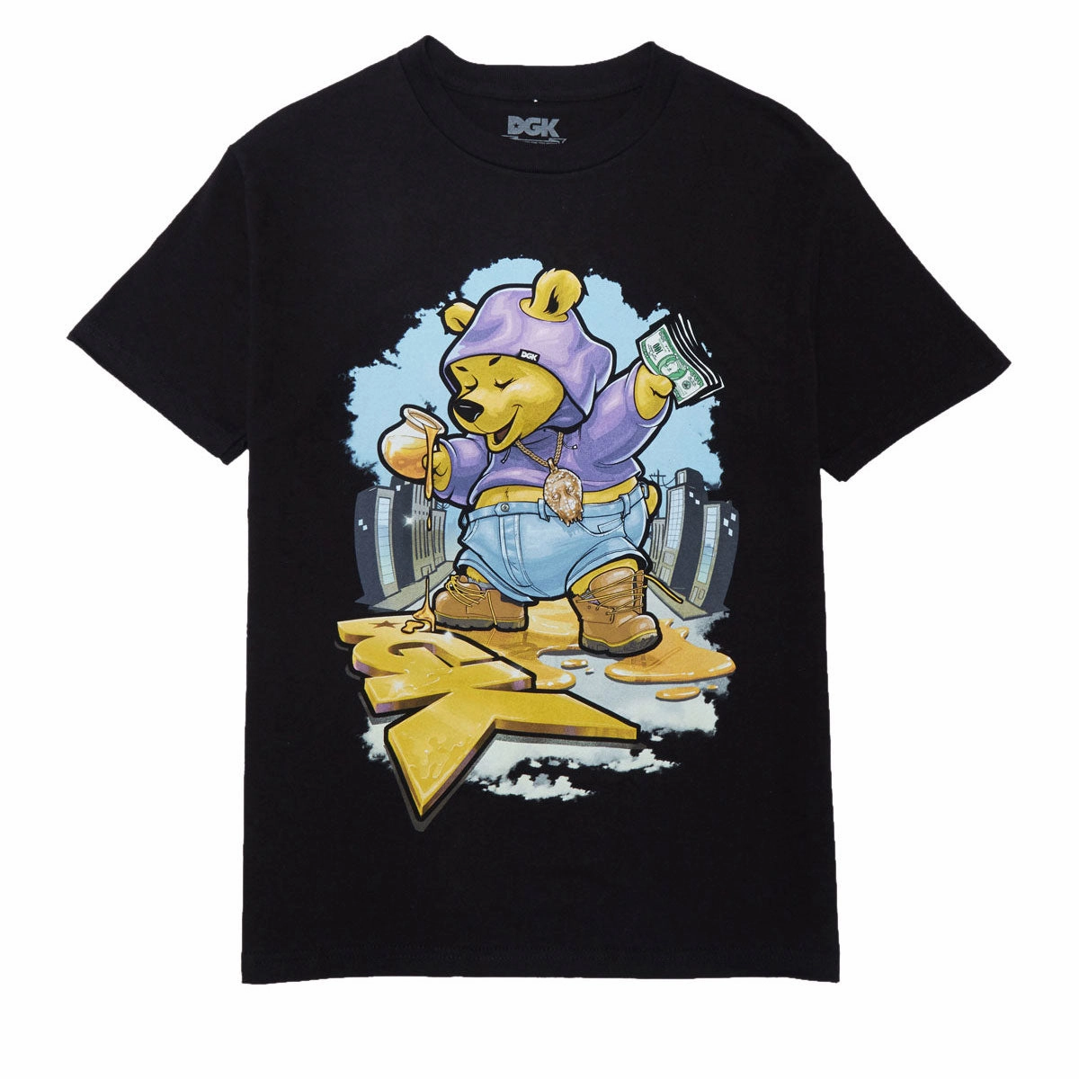 DGK Sugar Bear T-Shirt - Black MicroPiqueKnit Stretchable