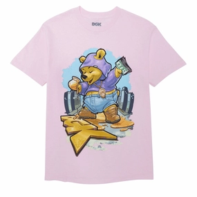 Effortless Comfort Geometric Pattern DGK Sugar Bear T-Shirt - Pink