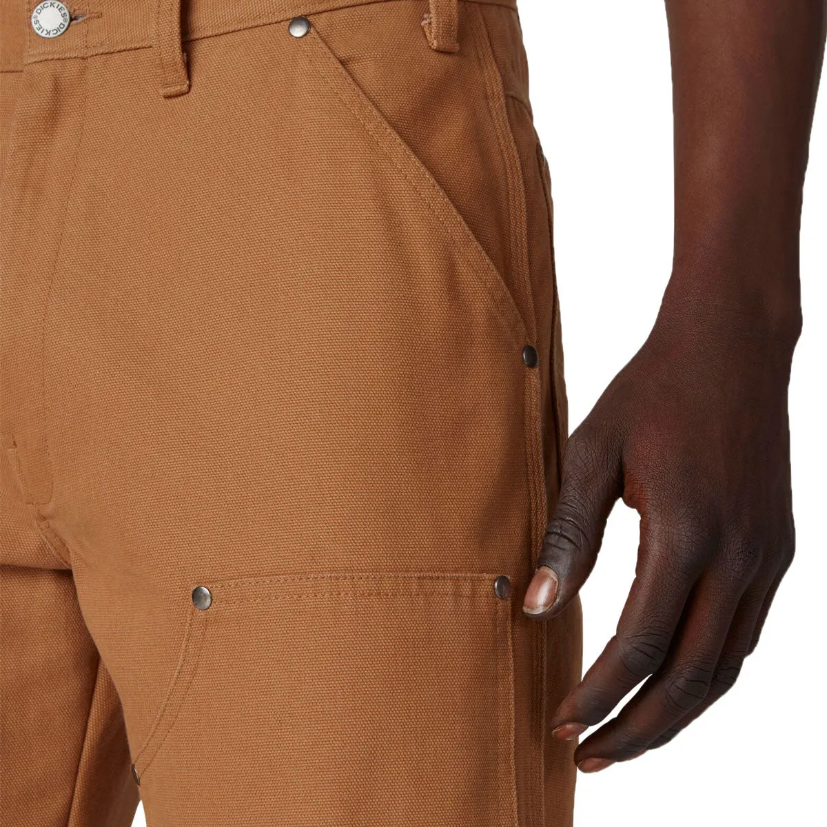 Minimal Waist Dickies Double Front Duck Pants - Stonewashed Brown Duck