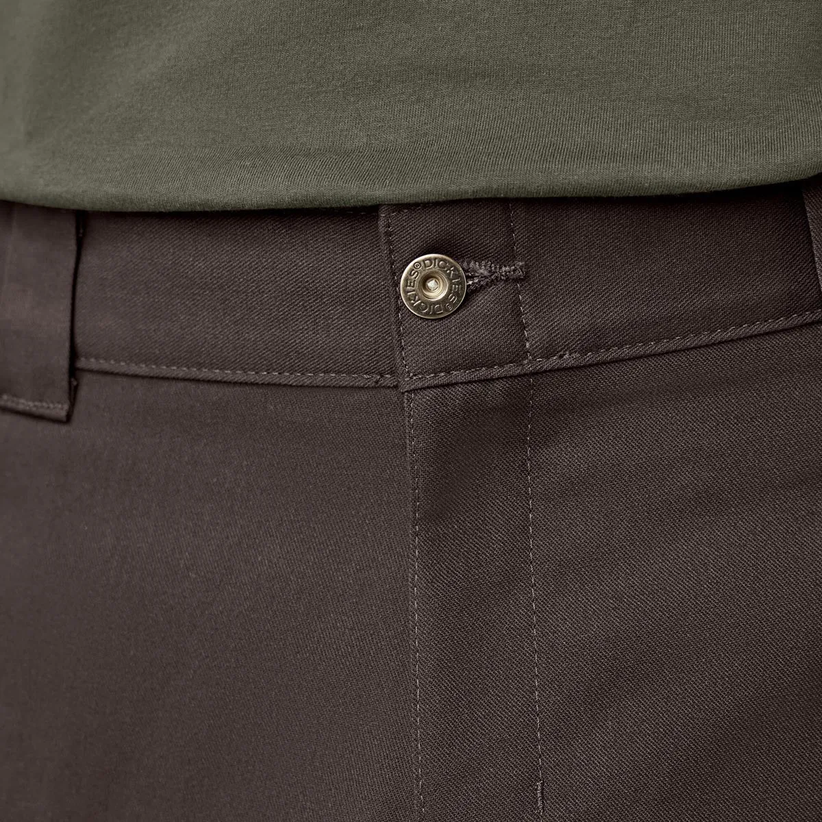 Sporty Comfort Dynamic Flex Panels Dickies Jamie Foy Loose Straight Twill Pants - Dark Brown
