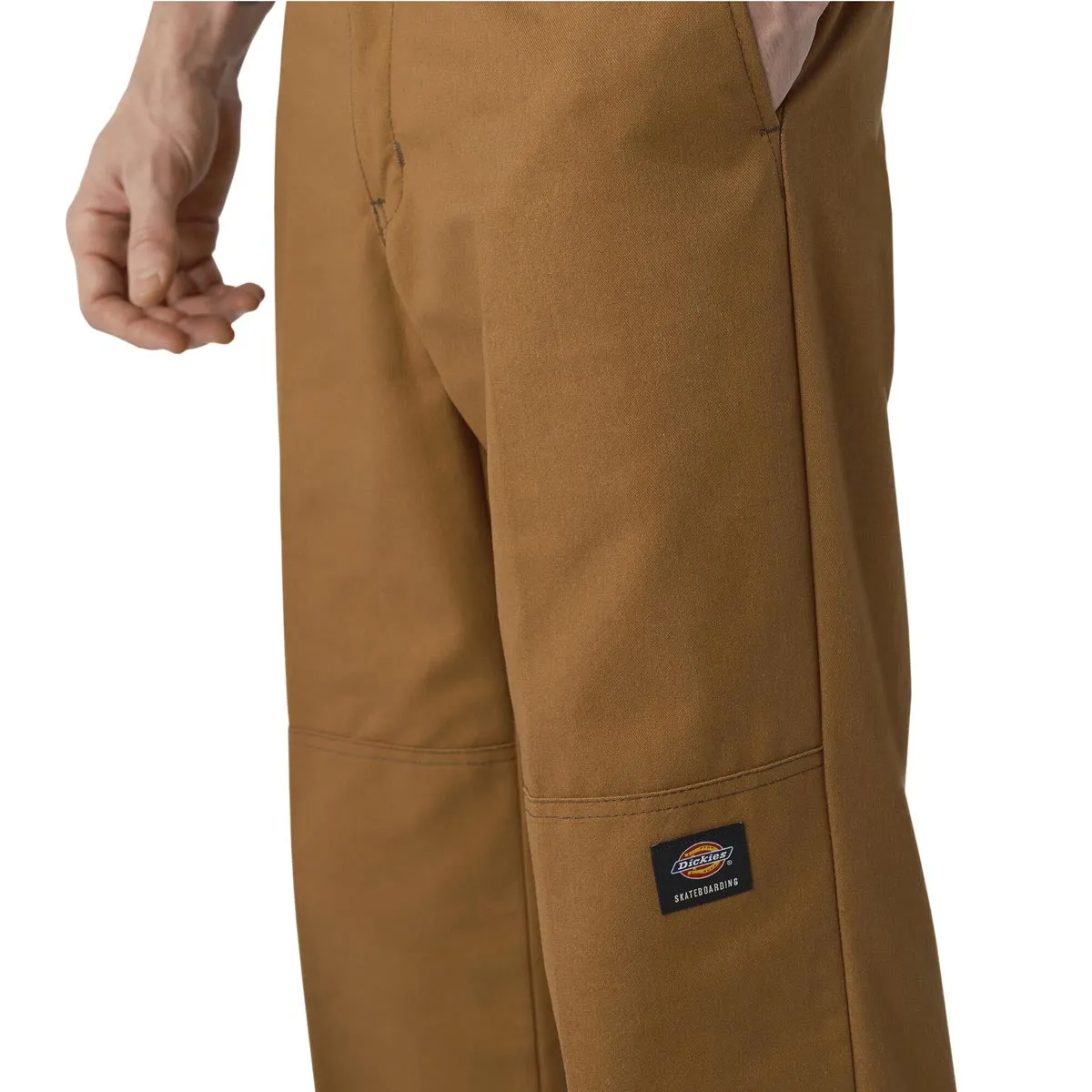 Active Motion Flexible Knee Articulation Dickies Regular Fit Double Knee Pants - Brown Duck/Chocolate Brown