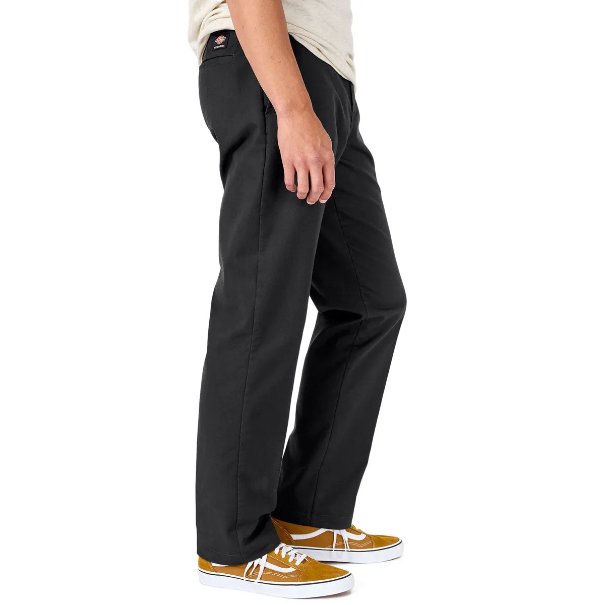 Dickies Slim Straight Twill Skate Pants - Black Stretch Fit