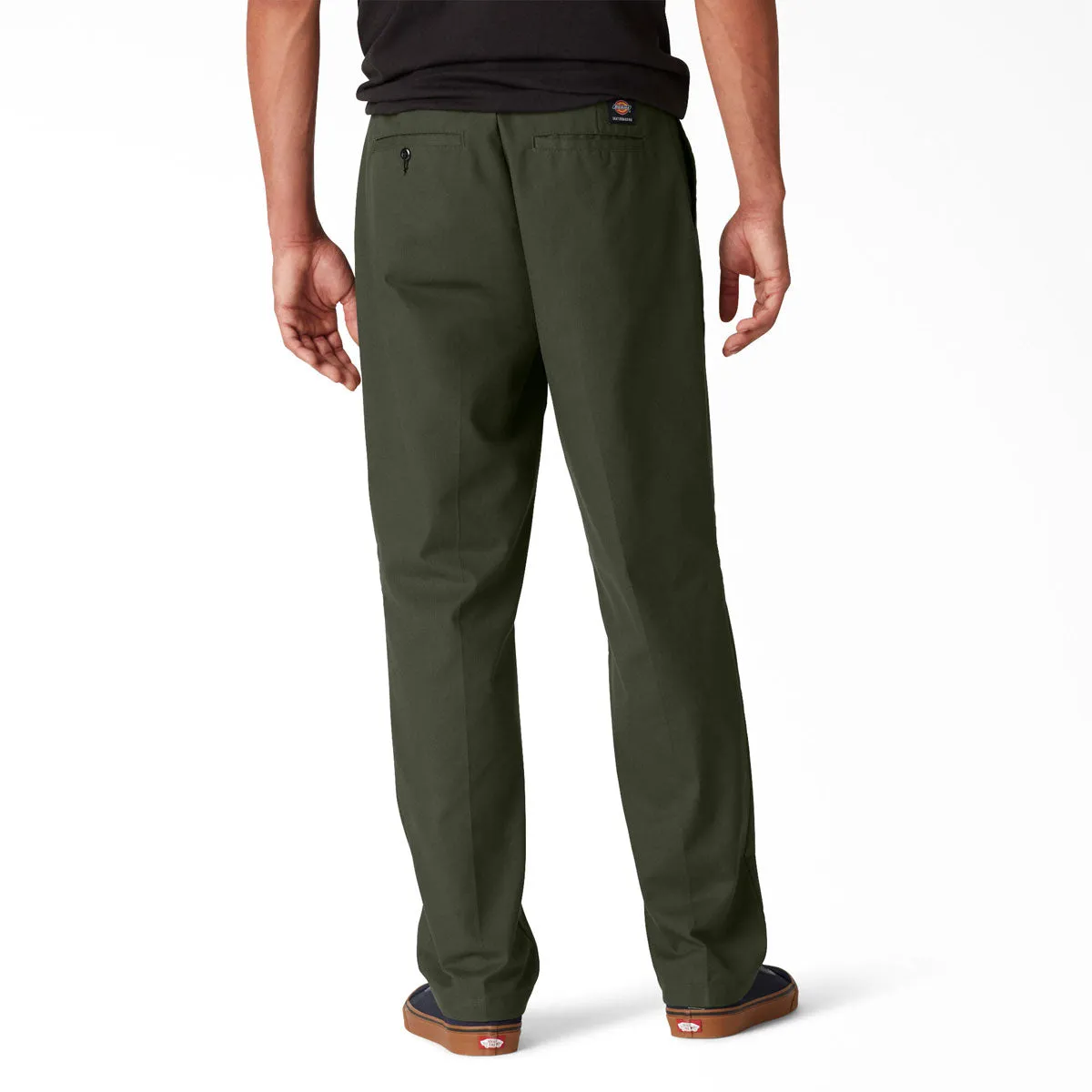 Flatlock Seams Dickies Slim Straight Twill Skate Pants - Olive Green 2025