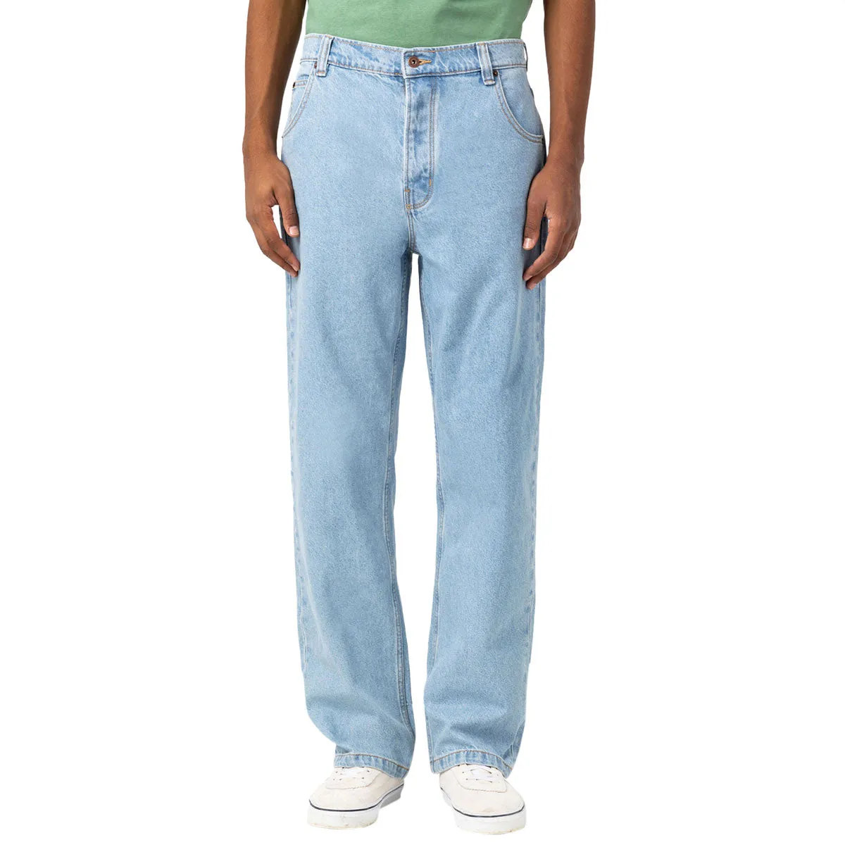 Relaxed Design Wear Flexible Fit Dickies Thomasville Denim Jeans - Light Denim