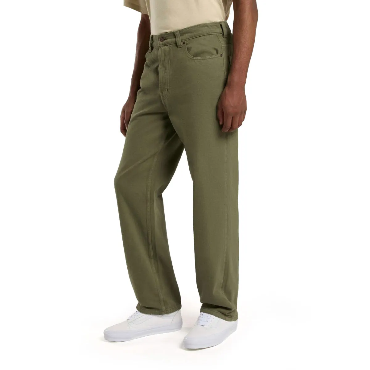 Structured Hemline Cozy Stretch Fit Dickies Thomasville Denim Jeans - Military Green