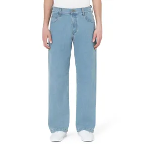 Dickies Wingville Denim Jeans - Light Denim Hidden Zip Pockets