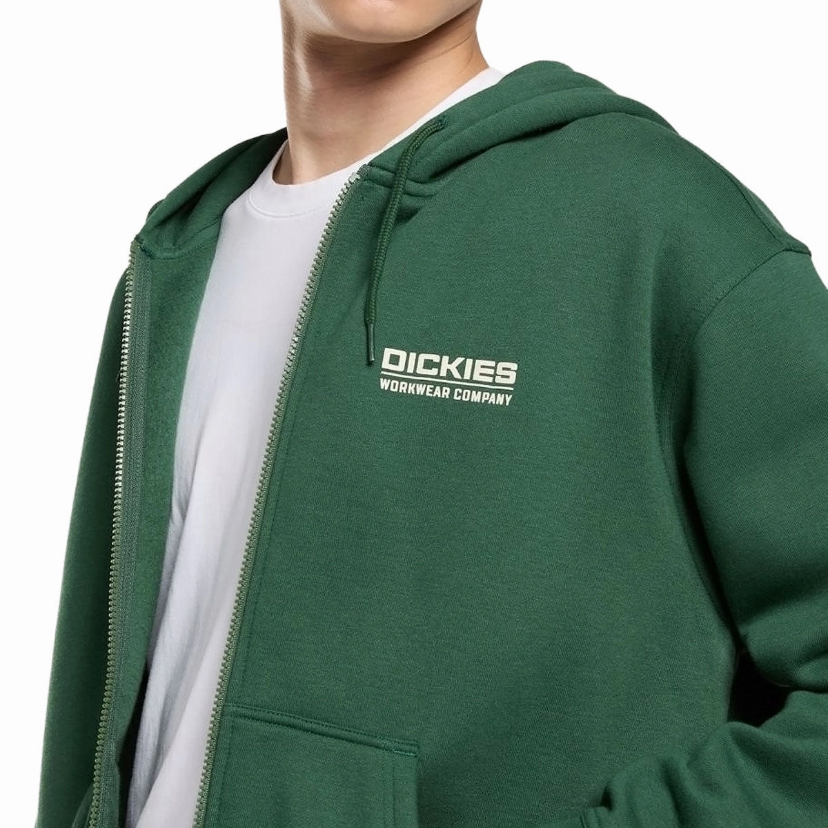 Dickies Bolivar Full Zip Up Hoodie - Pine Needle Green Plus size clothing