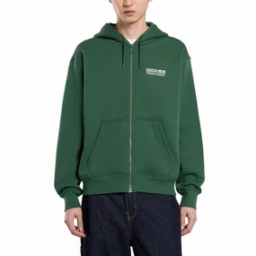 Dickies Bolivar Full Zip Up Hoodie - Pine Needle Green Sheep like Celebrity Worn