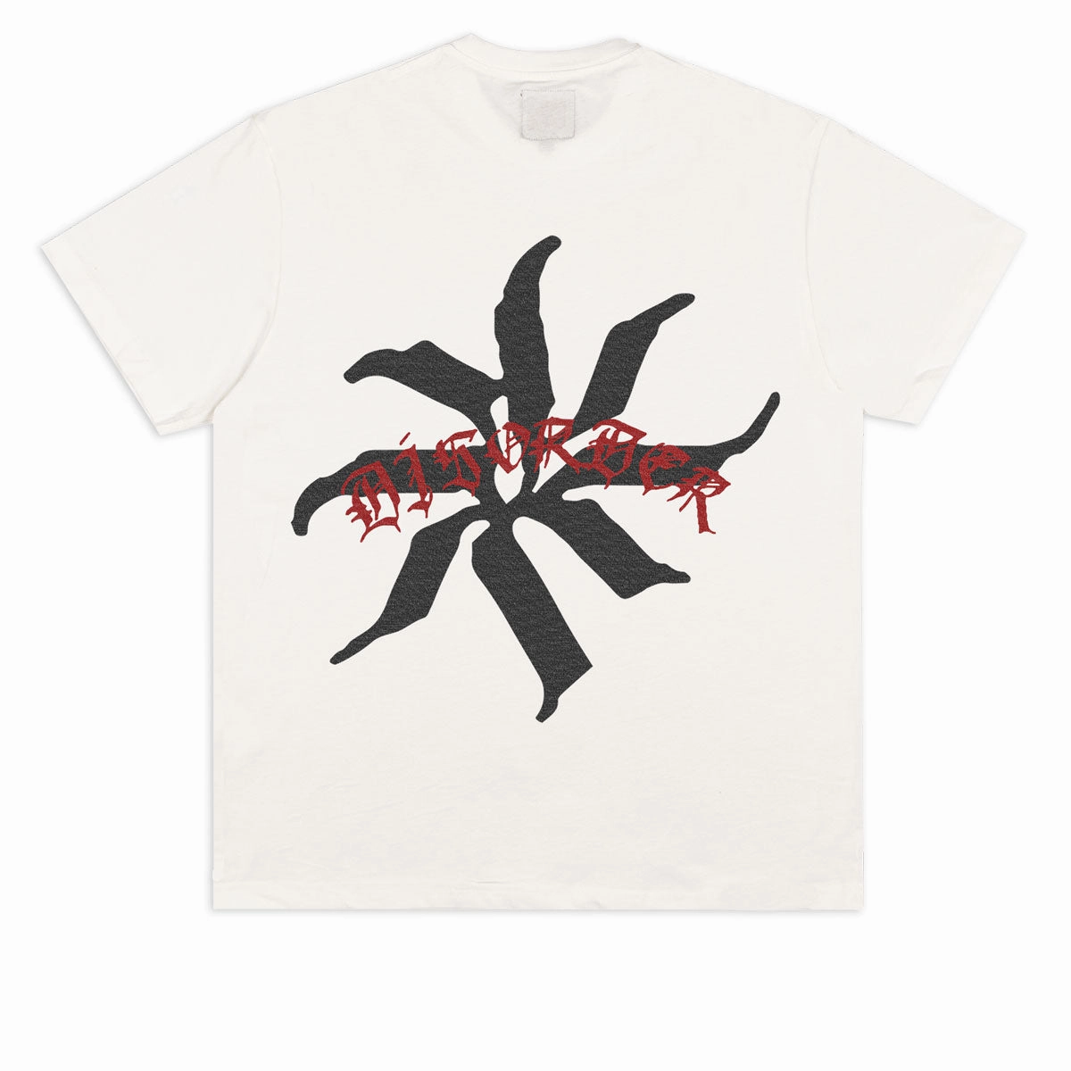 Disorder Beast T-Shirt - White Durable Collar Construction Essential Comfort