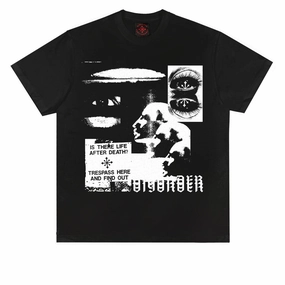 Boat neck style Comfort and style Disorder Chaos In Mind T-Shirt - Black