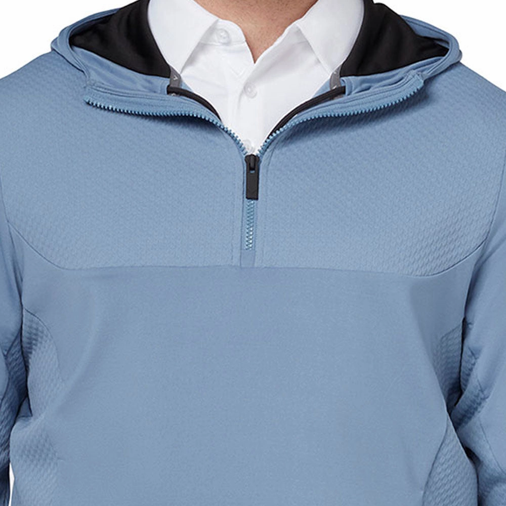 windproof Neutral Colors Callaway 1/4 Zip Mixed Media Technical Hoodie - Infinity