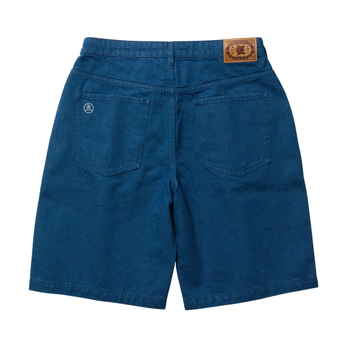 ThermalRegulatingLining Basic Style Evisen Sushi Denim Shorts - Light Blue