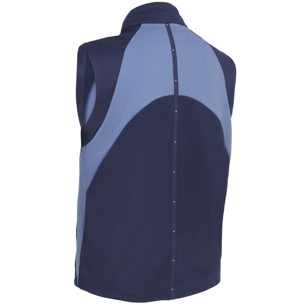 Callaway Chev Textured Gilet - Peacoat Moisture Wicking Lining
