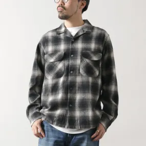 FOB FACTORY / F3505 Flannel Open Collar Shirt Quick Dry Technology hypoallergenic material