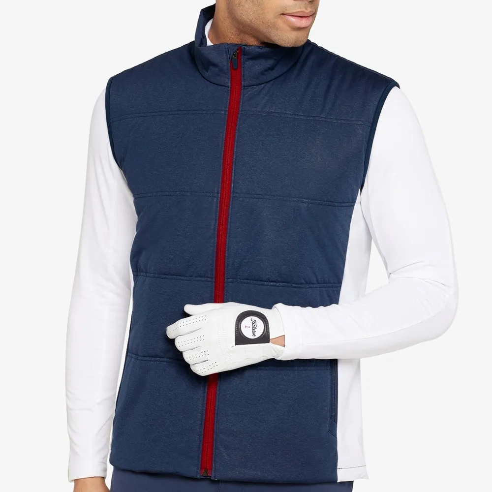 Waterproof Zippers with pockets Galvin Green Lennox Windproof Water Resistant Gilet - Navy/White/Red