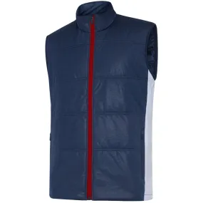 Galvin Green Lennox Windproof Water Resistant Gilet - Navy/White/Red Adaptable Shield