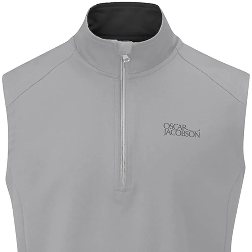 Odor Resistant Tech Oscar Jacobson Trent Tour Sleeveless Midlayer - Light Grey/Black
