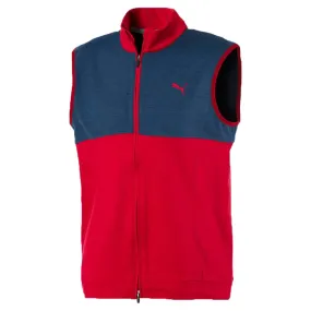 Puma Cloudspun Warm Up Vest - Barbados Cherry/Dark Denim Dark Heavy Duty