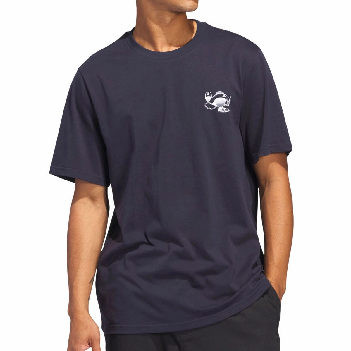 Adidas Dogplane T-Shirt - Legend Ink/White Moisture Wicking Technology Functional Side Gussets