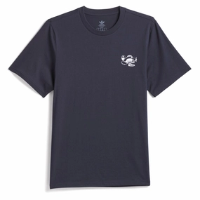 Adidas Dogplane T-Shirt - Legend Ink/White Chilly Day Style Boat neck style