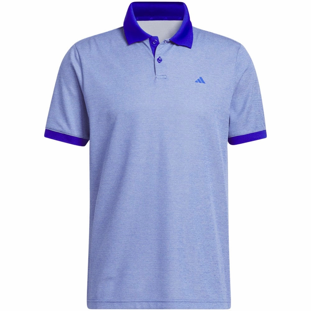 adidas No Show Polo Shirt - Lucid Blue Light and Breezy