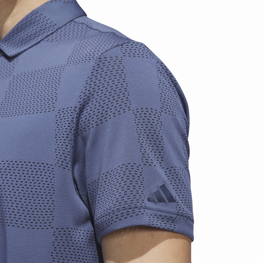 adidas Textured Polo Shirt - Preloved Ink Seasonal Trend warm weather