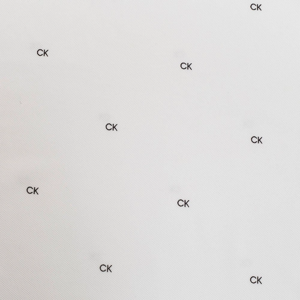 Biodegradable Textile Universal Silhouette Calvin Klein Monogram Pique Polo Shirt - White/Black