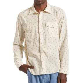 High-Quality Material Brixton Wayne Long Sleeve Shirt - Whitecap