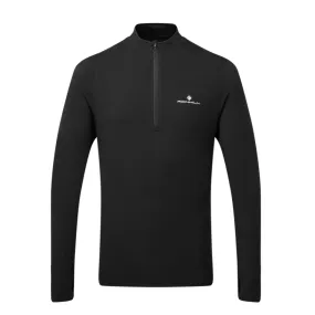 Meeting Mid range Ronhill Men's Core Thermal 1/4 Zip in Black/Bright White SS25