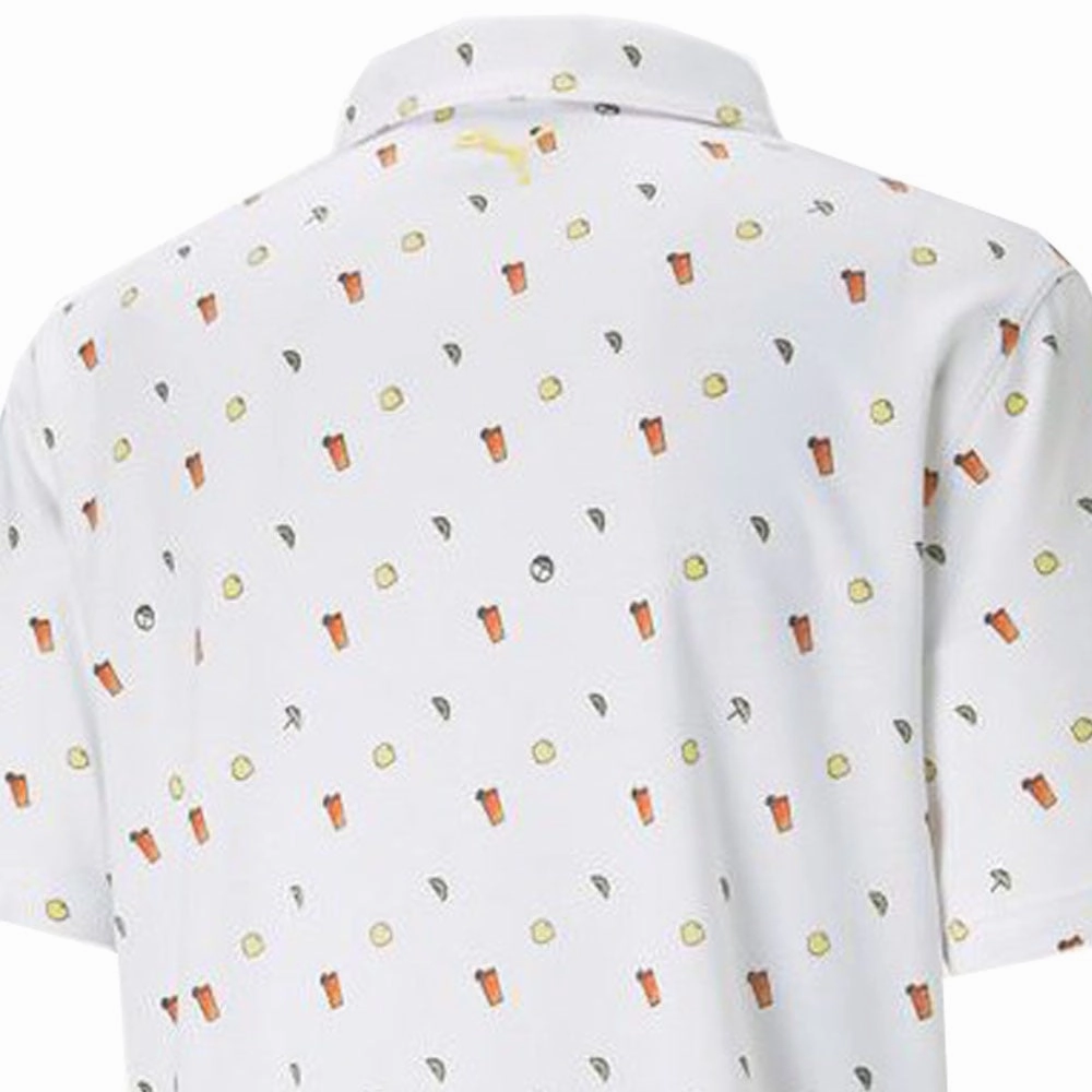 Casual Chic Look Fresh Style Puma AP Cloudspun Lemons Polo Shirt - Bright White
