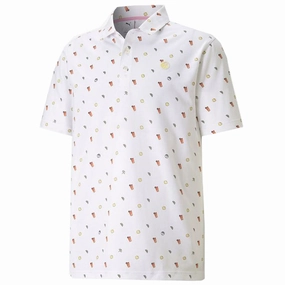 Trendy Apparel Puma AP Cloudspun Lemons Polo Shirt - Bright White