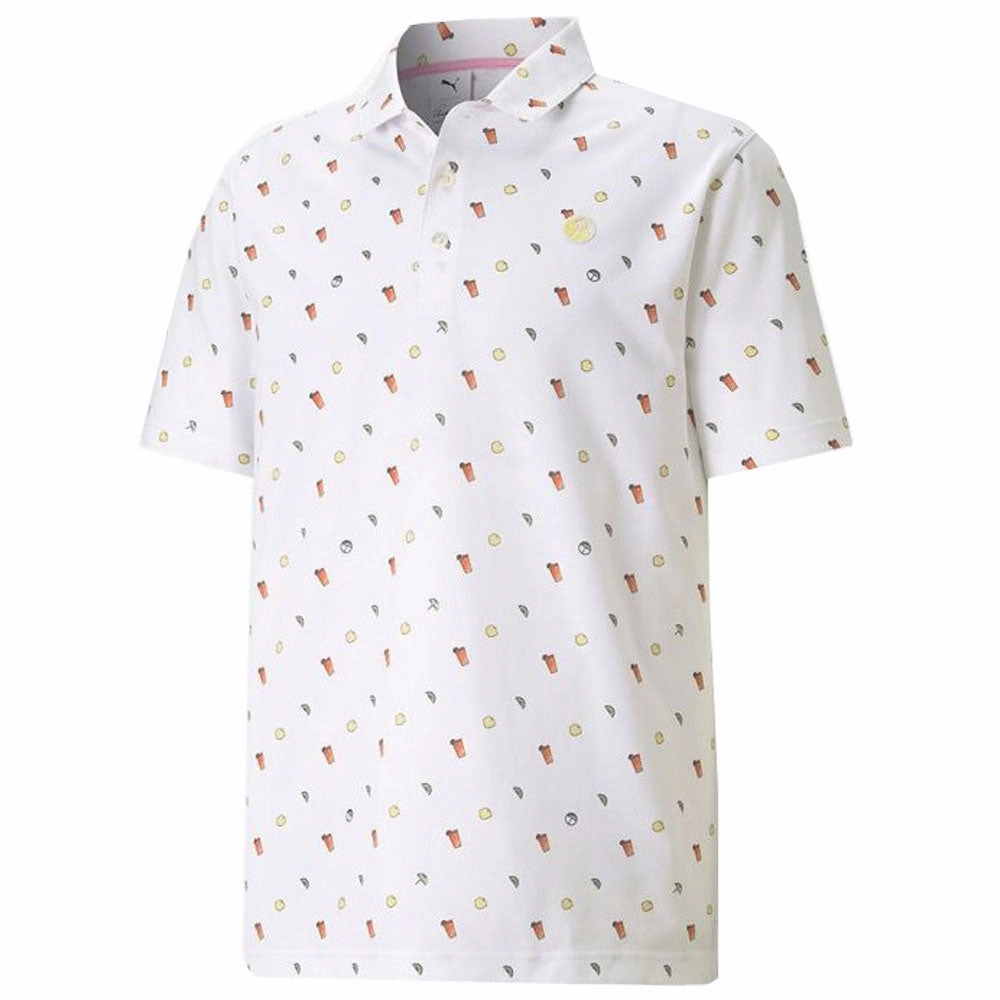 Trendy Apparel Puma AP Cloudspun Lemons Polo Shirt - Bright White