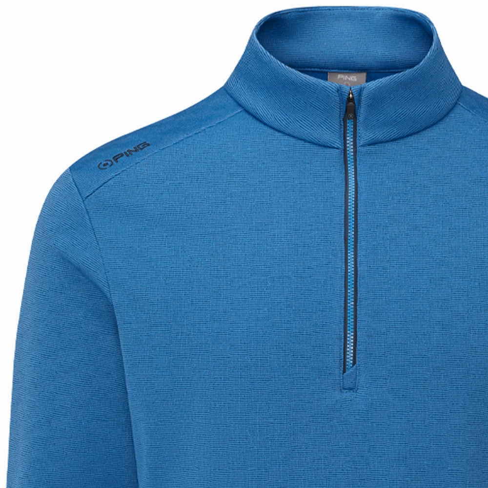 Essential Relaxed Ping Bexton 1/2 Zip Pullover - Tidal Blue Multi