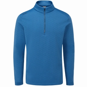 casual top Daily Chic Ping Bexton 1/2 Zip Pullover - Tidal Blue Multi