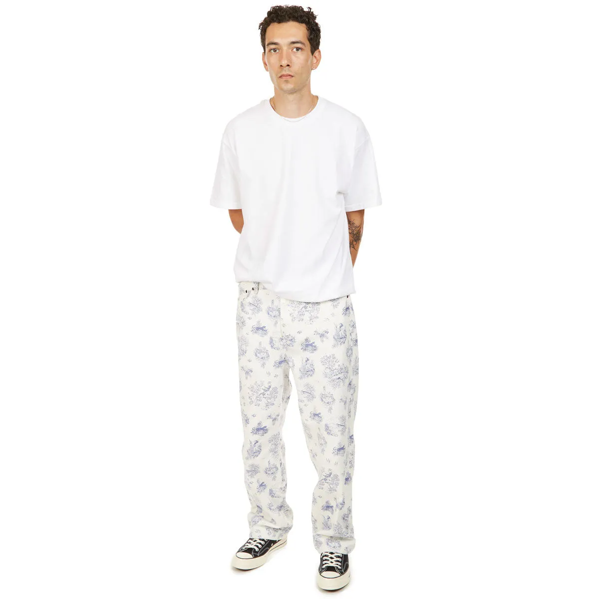 Clean Lines Casual Appeal CCS Original Relaxed Toile Denim Jeans - Blanc