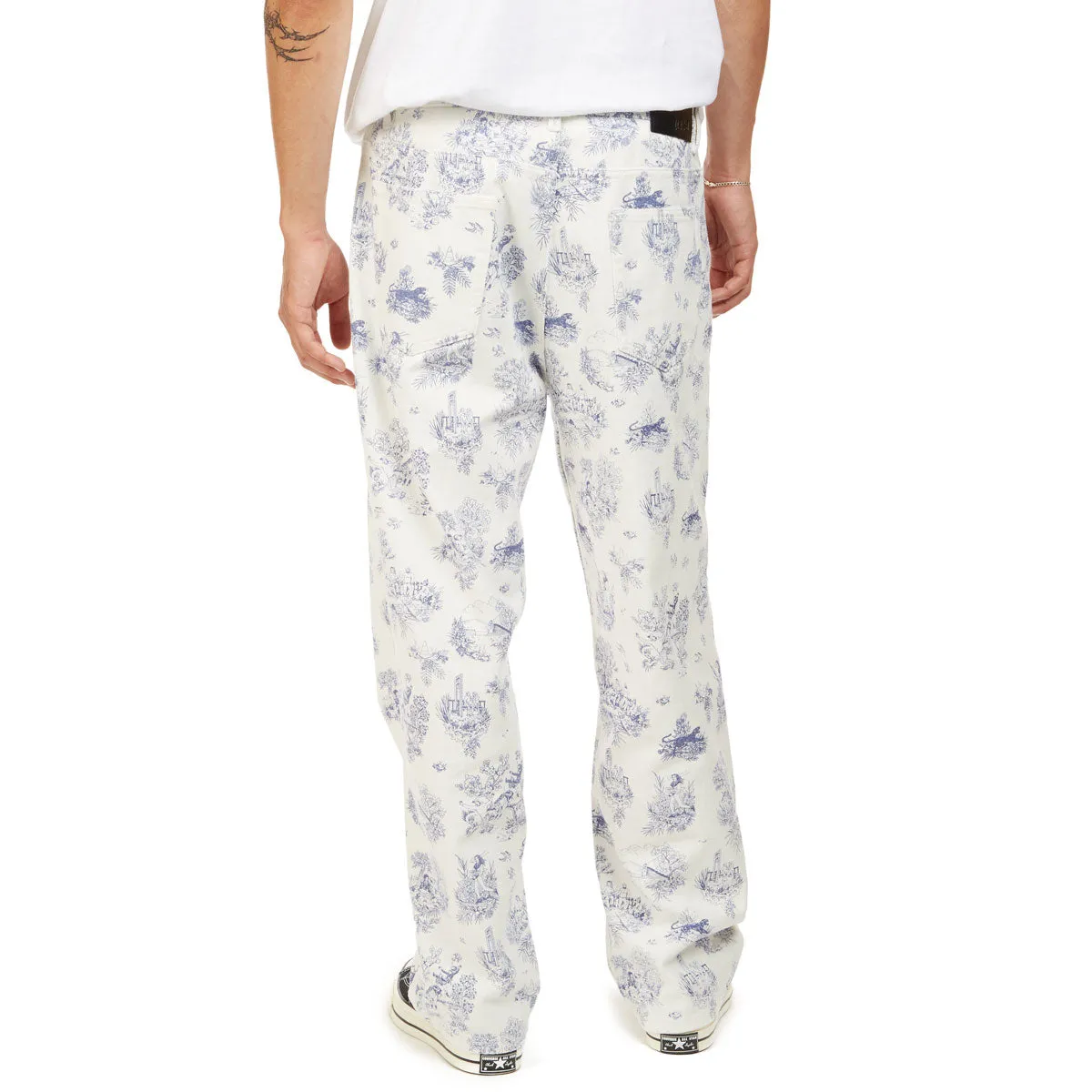 Breath Friendly Wear Resistant Fabric CCS Original Relaxed Toile Denim Jeans - Blanc