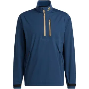 adidas RAIN.RDY 1/2 Zip Waterproof Jacket - Crew Navy Friction Resistant Windbreaker Style