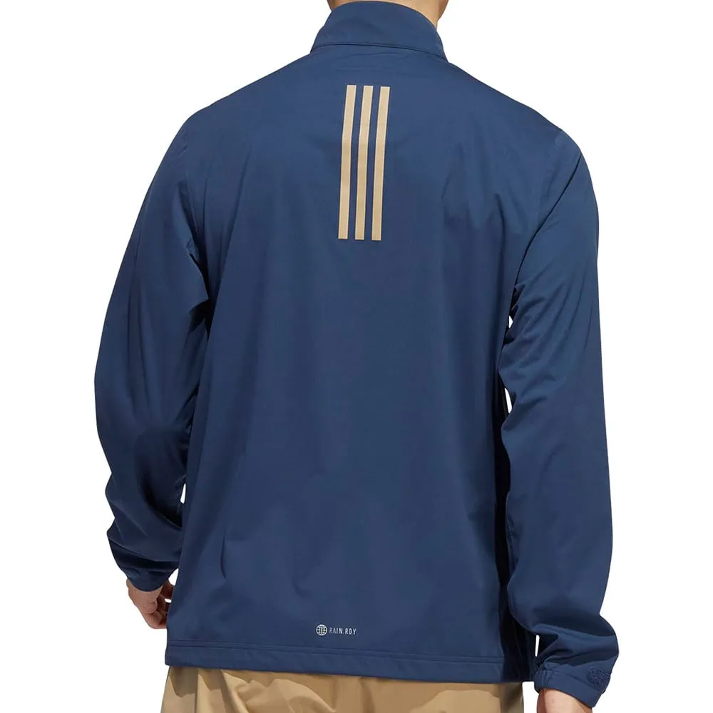 Contoured Back Panel adidas RAIN.RDY 1/2 Zip Waterproof Jacket - Crew Navy