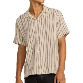 RVCA Vacancy Stripe Shirt - Ceramic Tagless label Sophisticated Look