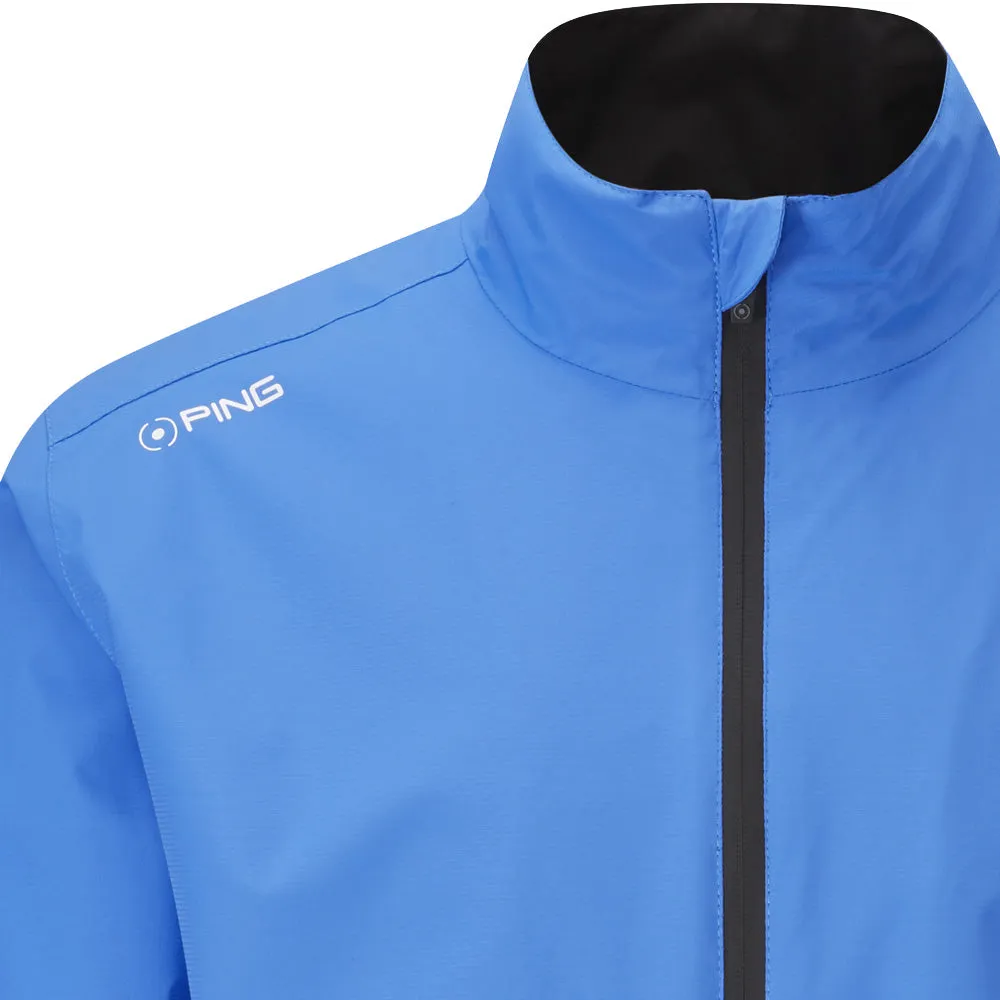 Quilted Pattern Tailored Silhouette Ping SensorDry Waterproof Jacket - French Blue/Black