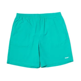HUF Atlantic Easy Shorts - Aqua Microfiber Blend Fabric