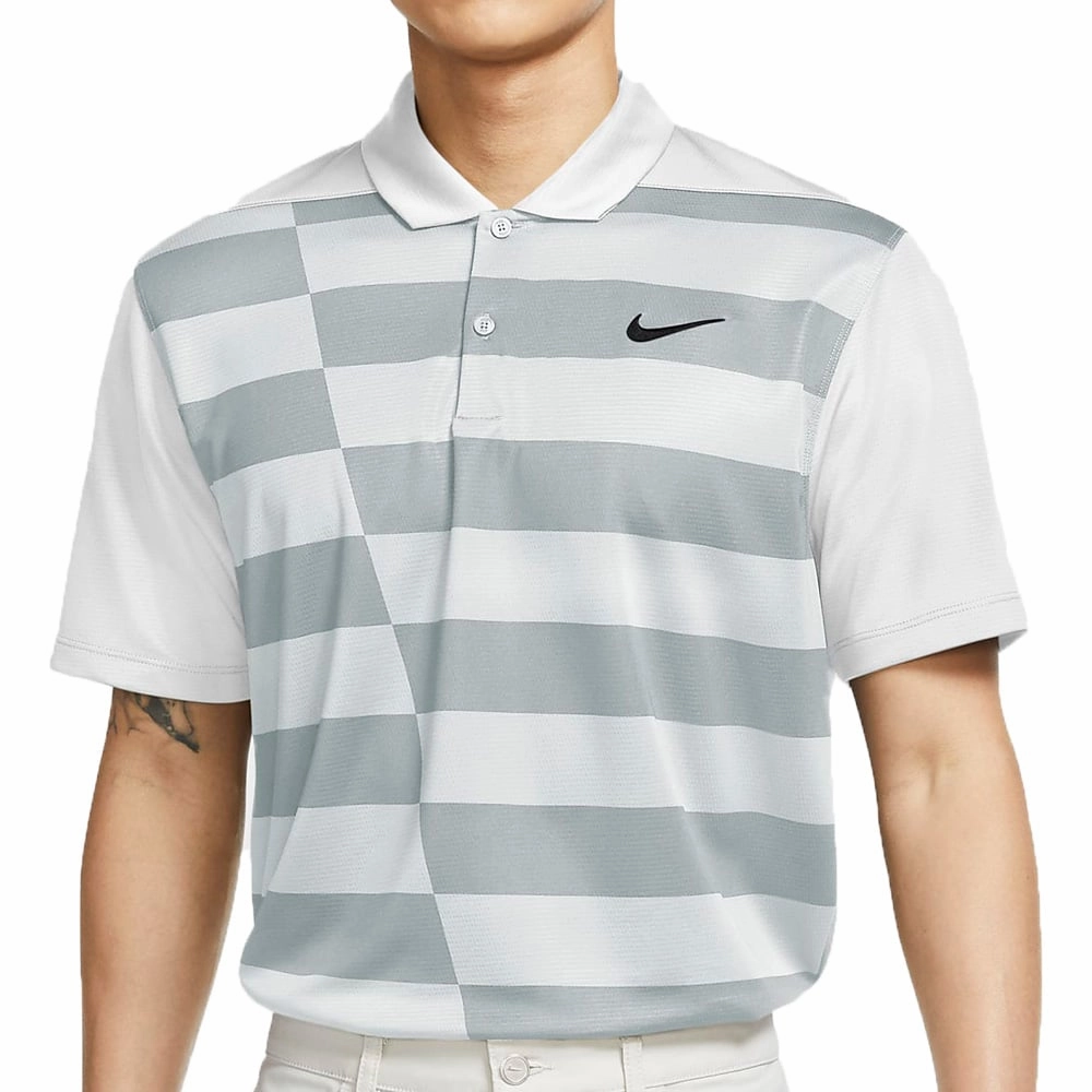 Nike Dri-FIT Graphic Polo - White/Black Embroidered