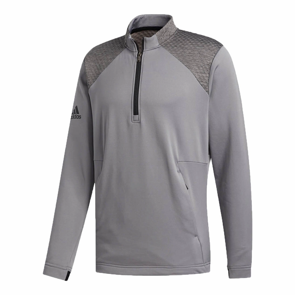 product shiny accents appeal Unisex Design adidas COLD.RDY 1/4 Zip Long Sleeved Pullover - Grey Three