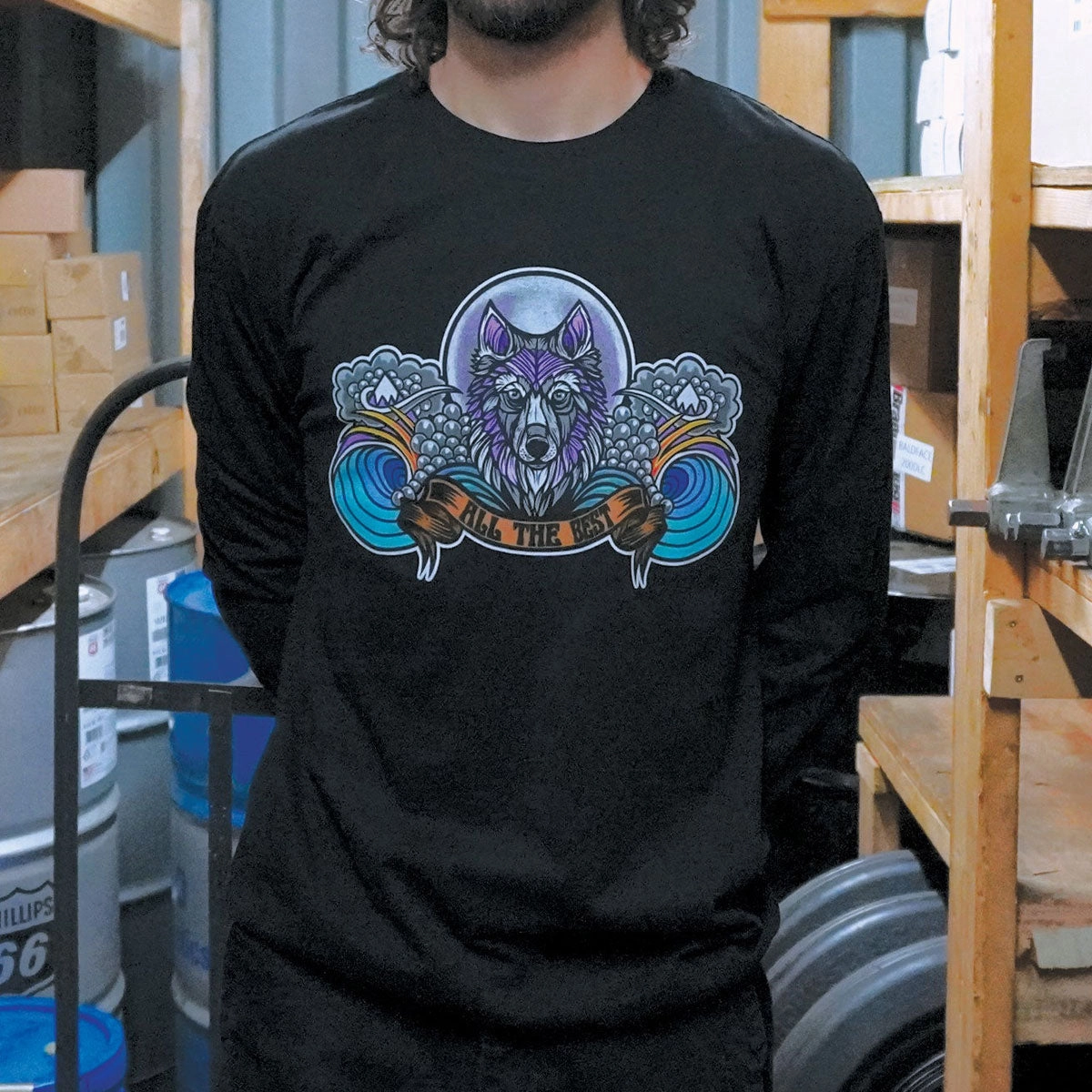 1910 HHHowler Long Sleeve T-Shirt - Vintage Black Casual Layering