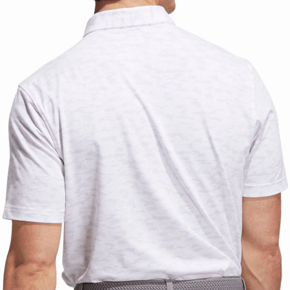 Comfort and Ease Adidas Go-To Camo Polo - Grey One/White